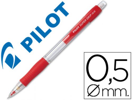 Lapiseira pilot super grip vermelho 0,5 mm com grip , Pilot , 38060 , 4902505154294